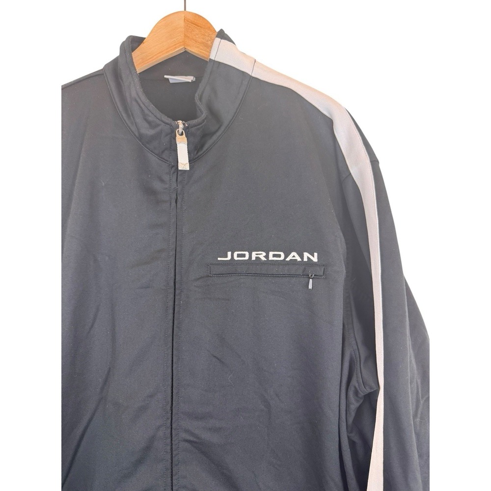 Jordan Full Zip Up Track Jacket Men's 2XL‎ Black Jumpman Nike Logo